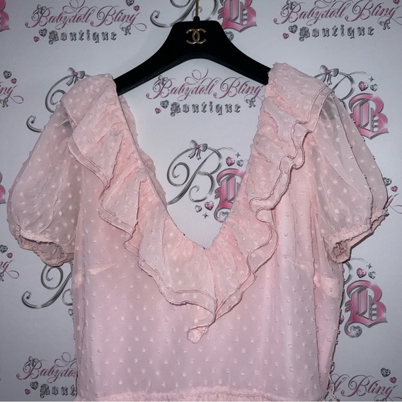 Sugar thrillz dolls kill dress soft regal days dotted mini dress tie up bow 🎀 - Picture 5 of 11